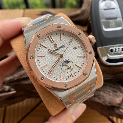 Replica Royal Oak  A21J Automatic Movement Mens Watch Black Dial Two Tone Rose Gold E161