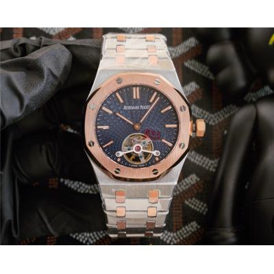 Replica Royal Oak  A2924 Automatic Movement Mens Watch  Black Dial Rose Gold  E170