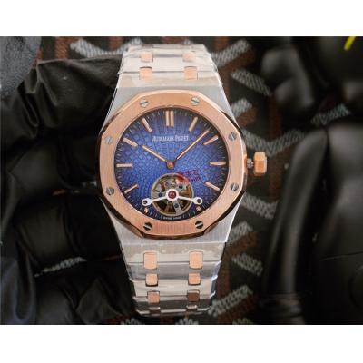 Replica Royal Oak  A2924 Automatic Movement Mens Watch  Black Dial Rose Gold  E170