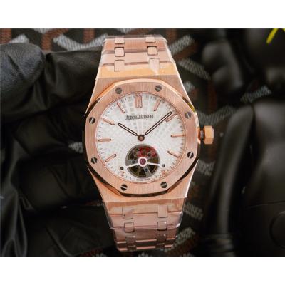 Replica Royal Oak  A2924 Automatic Movement Mens Watch  Black Dial Rose Gold  E170