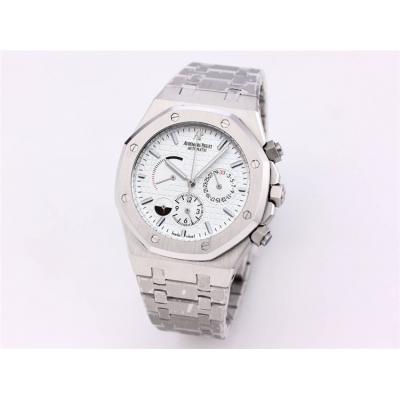 Replica  Royal Oak Japan Quartz chronograph  Movement Mens Watch  Black Dial Stainless steel B E171