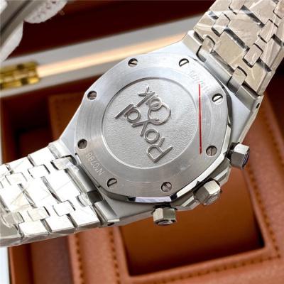 Replica  Royal Oak Japan Quartz chronograph  Movement Mens Watch White Dial Stainless steel A E173