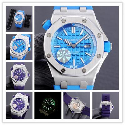 Replica Royal Oak Offshore A21J  Automatic Movement Mens Watch Blue  Dial Rubber Strap E189