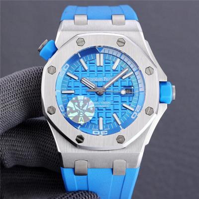 Replica Royal Oak Offshore A21J  Automatic Movement Mens Watch Blue  Dial Rubber Strap E189