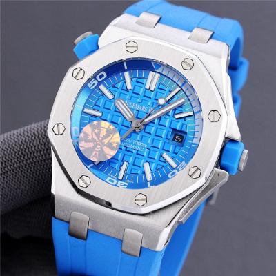 Replica Royal Oak Offshore A21J  Automatic Movement Mens Watch Blue  Dial Rubber Strap E189