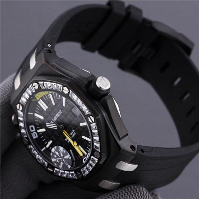 Replica Royal Oak Offshore A21J  Automatic Movement Mens Watch Black Dial Rubber Strap A E190