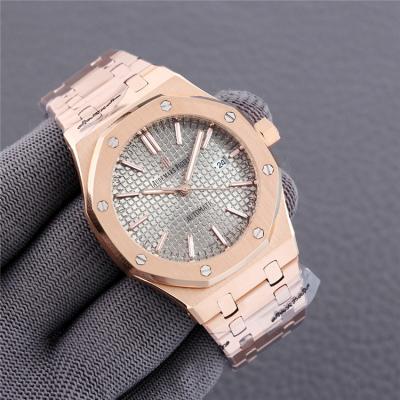 Replica Royal Oak  A21J  Automatic Movement Mens Watch  Green Dial Rose Gold A E191