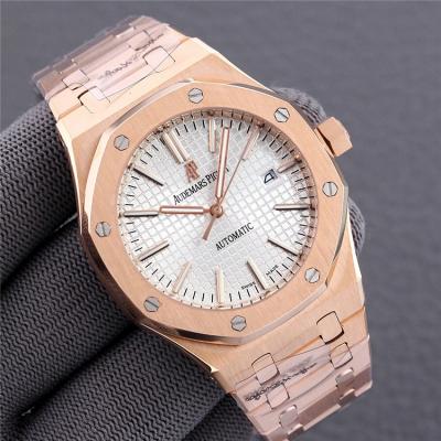 Replica Royal Oak  A21J  Automatic Movement Mens Watch  Green Dial Rose Gold A E191