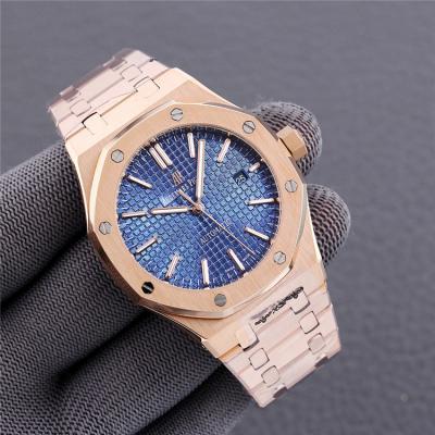 Replica Royal Oak  A21J  Automatic Movement Mens Watch  Green Dial Rose Gold A E191