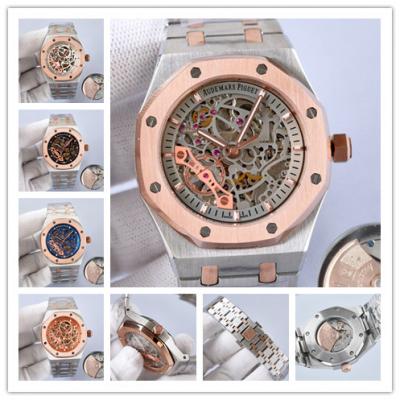 Replica Royal Oak  A21J  Automatic Movement Mens Watch Skeleton Dial Two Tone Rose Gold A E199