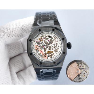 Replica Royal Oak  A21J  Automatic Movement Mens Watch Skeleton Dial PVD Steel B E199