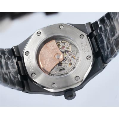 Replica Royal Oak  A21J  Automatic Movement Mens Watch Skeleton Dial PVD Steel B E199