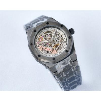 Replica Royal Oak  A21J  Automatic Movement Mens Watch Skeleton Dial PVD Steel B E199