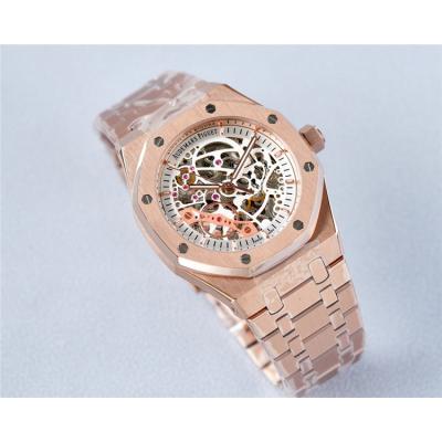 Replica Royal Oak  A21J  Automatic Movement Mens Watch Skeleton Dial Rose Gold D  E199