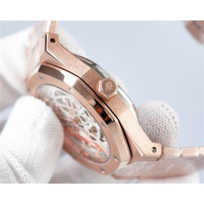 Replica Royal Oak  A21J  Automatic Movement Mens Watch Skeleton Dial Rose Gold D  E199