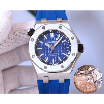 Replica Royal Oak  A21J  Automatic Movement Mens Watch Blue Dial Rubber Strap B E205