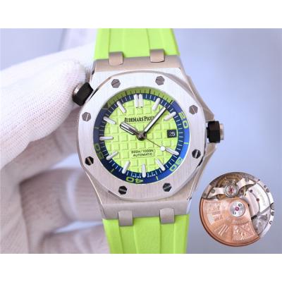 Replica Royal Oak  A21J  Automatic Movement Mens Watch White Dial Rubber Strap C E205