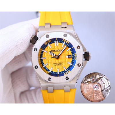 Replica Royal Oak  A21J  Automatic Movement Mens Watch White Dial Rubber Strap C E205