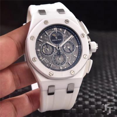 Replica  Royal Oak Japan VK Quartz chronograph  Movement Mens Watch Gray  Dial Rubber Strap G10