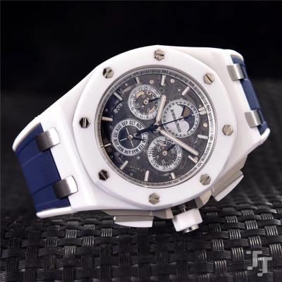 Replica  Royal Oak Japan VK Quartz chronograph  Movement Mens Watch Gray  Dial Rubber Strap G10