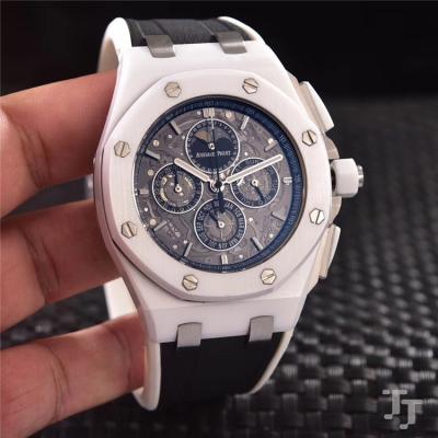 Replica  Royal Oak Japan VK Quartz chronograph  Movement Mens Watch Gray  Dial Rubber Strap G10