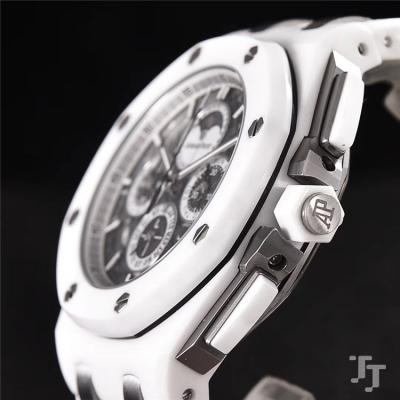 Replica  Royal Oak Japan VK Quartz chronograph  Movement Mens Watch Gray  Dial Rubber Strap G10