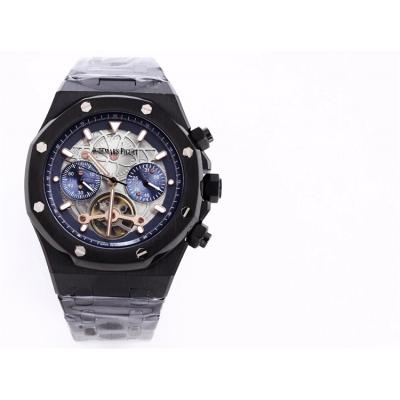 Replica Royal Oak  A21J  Automatic Movement Mens Watch Tourbillon Dial PVD Steel A A03