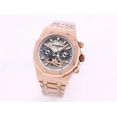 Replica Royal Oak  A21J  Automatic Movement Mens Watch Tourbillon Dial Rose Gold B A03