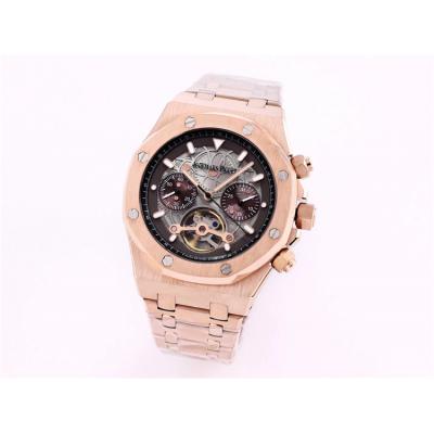 Replica Royal Oak  A21J  Automatic Movement Mens Watch Tourbillon Dial Rose Gold B A03