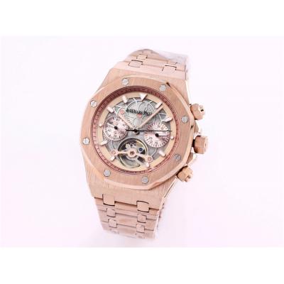 Replica Royal Oak  A21J  Automatic Movement Mens Watch Tourbillon Dial Rose Gold B A03