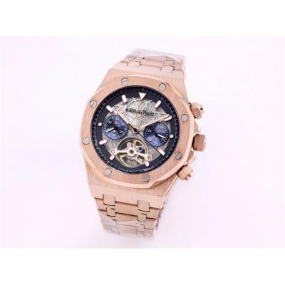 Replica Royal Oak  A21J  Automatic Movement Mens Watch Tourbillon Dial Rose Gold B A03