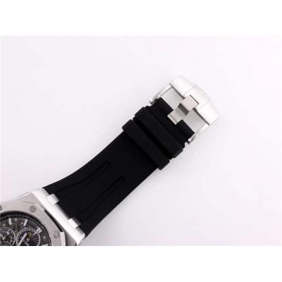 Replica  Royal Oak Japan Quartz chronograph Movement Mens Watch Skeleton Dial Rubber Strap C A06