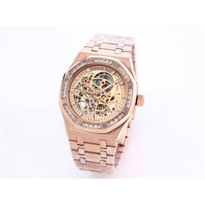 Replica Royal Oak  A21J  Automatic Movement Mens Watch Skeleton Dial Rose Gold A10