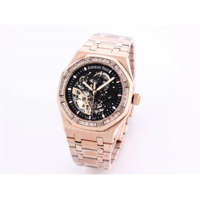 Replica Royal Oak  A21J  Automatic Movement Mens Watch Skeleton Dial Rose Gold A10