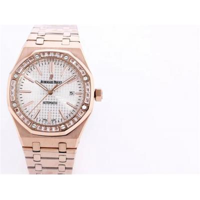 Replica Royal Oak  A21J  Automatic Movement Mens Watch White Dial Rose Gold A A11