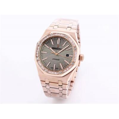 Replica Royal Oak  A21J  Automatic Movement Mens Watch White Dial Rose Gold A A11