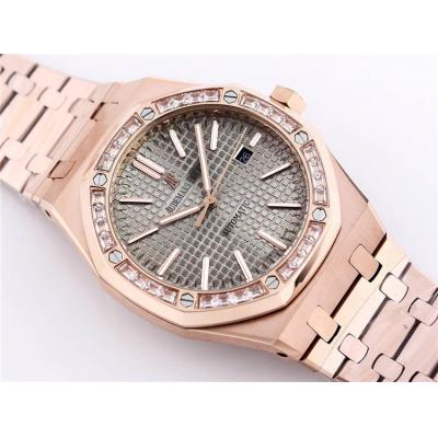 Replica Royal Oak  A21J  Automatic Movement Mens Watch White Dial Rose Gold A A11