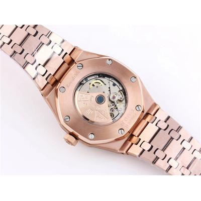 Replica Royal Oak  A21J  Automatic Movement Mens Watch White Dial Rose Gold A A11