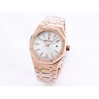 Replica Royal Oak  A21J  Automatic Movement Mens Watch White Dial Rose Gold A  A12