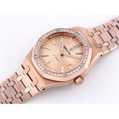 Replica Royal Oak  A21J  Automatic Movement Womens Watch Gold Dial Frosted Gold A13