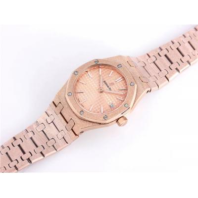 Replica Royal Oak  A21J  Automatic Movement Womens Watch  Champagne Dial Frosted Gold A14