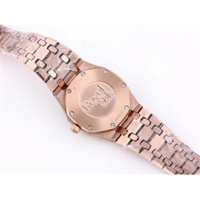 Replica Royal Oak  A21J  Automatic Movement Womens Watch  Champagne Dial Frosted Gold A14