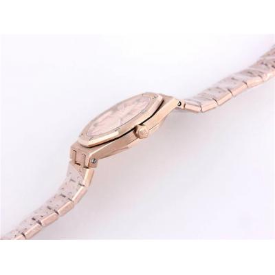 Replica Royal Oak  A21J  Automatic Movement Womens Watch  Champagne Dial Frosted Gold A14