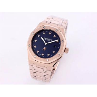 Replica Royal Oak  A21J  Automatic Movement Mens Watch Black Dial Rose Gold A17