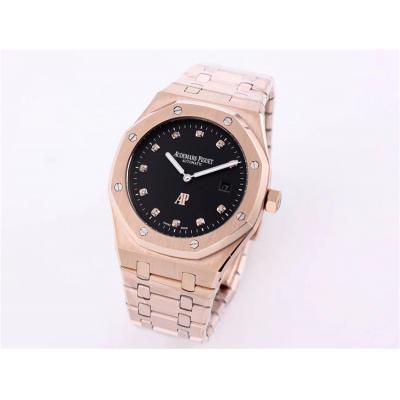 Replica Royal Oak  A21J  Automatic Movement Mens Watch Black Dial Rose Gold A17