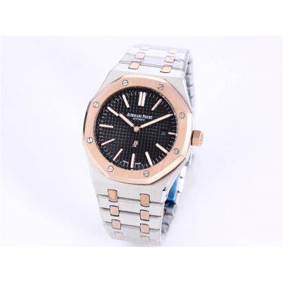 Replica Royal Oak  A21J  Automatic Movement Mens Watch Blue Dial Two Tone Rose Gold B A18