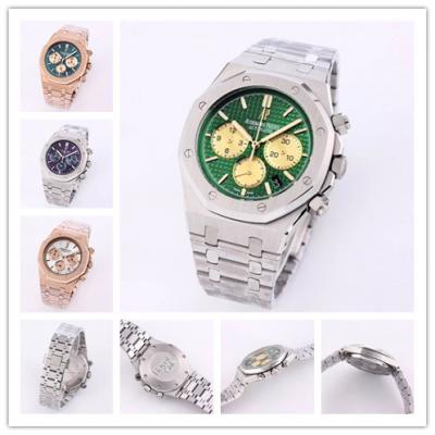 Replica  Royal Oak Japan Quartz chronograph Movement Mens Watch Green Dial Stainless steel A19