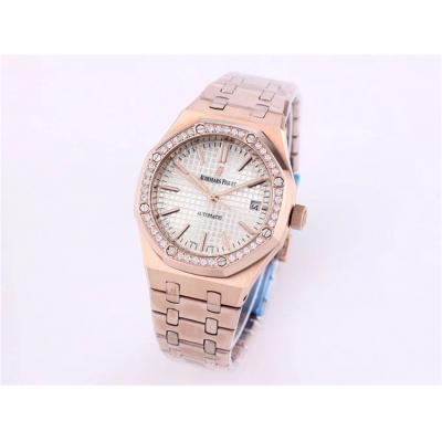 Replica Royal Oak  A21J  Automatic Movement Womens Watch Gray Dial Rose  Gold B A20