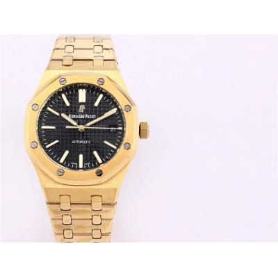 Replica Royal Oak  A21J  Automatic Movement Womens Watch Black Dial Yellow Gold C A20