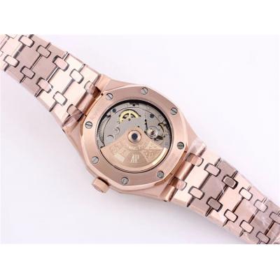 Replica Royal Oak  A21J  Automatic Movement Womens Watch Black Dial Rose  Gold D A20